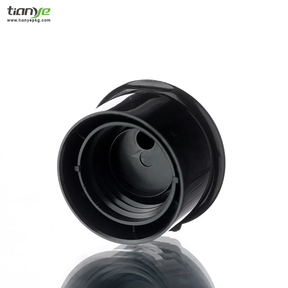 100ml Pet Cylinder Plastic Packaging Transparent Black Flip Top Cap Bottle