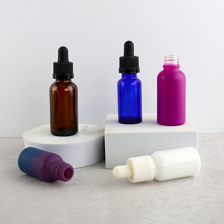 Round Screw Black Plastic Child Proof Glass Dropper Essential Oil Bottle 20 Ml 30 Ml 50 Ml 100 Ml