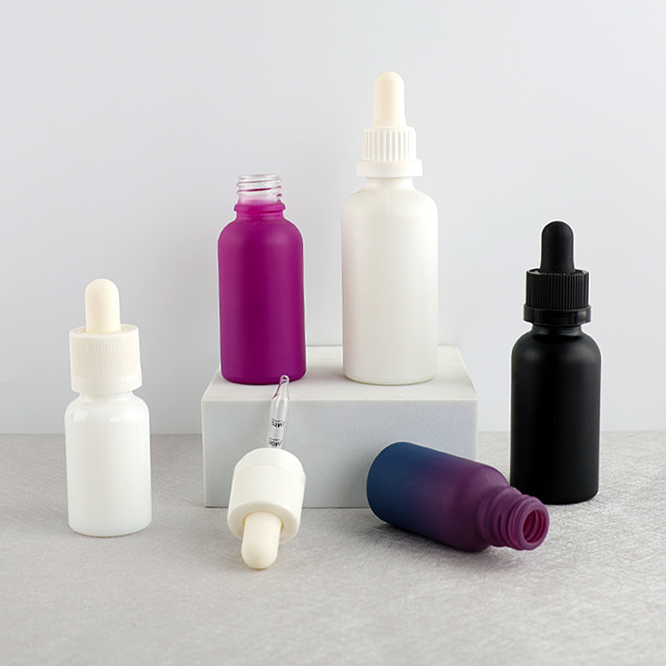 Round Screw Black Plastic Child Proof Glass Dropper Essential Oil Bottle 20 Ml 30 Ml 50 Ml 100 Ml
