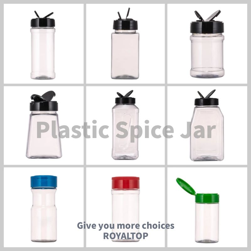 Bulk Small Seasoning Jars 2 Oz 3 Oz 4 Oz 5 Oz Plastic Spice Shaker Bottles for Salt Pepper