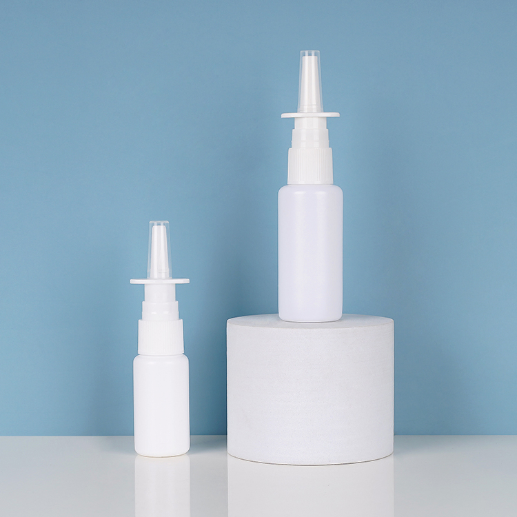Wholesale 8ml 10ml 20ml Cosmetic Plastic Packaging Empty White Color Rhinitis Fine Spray Plastic Nasal Spray Bottle