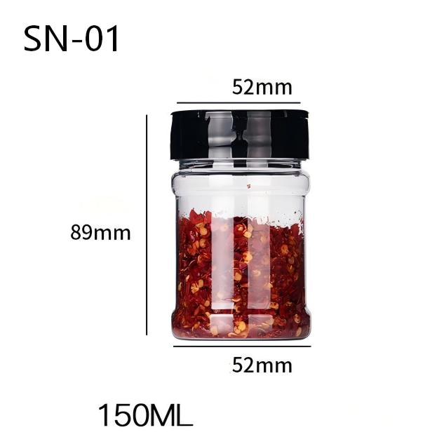 150ml Clear Safe Plastic Bottle BPA Free Shaker Lids Seasoning Powders Containers