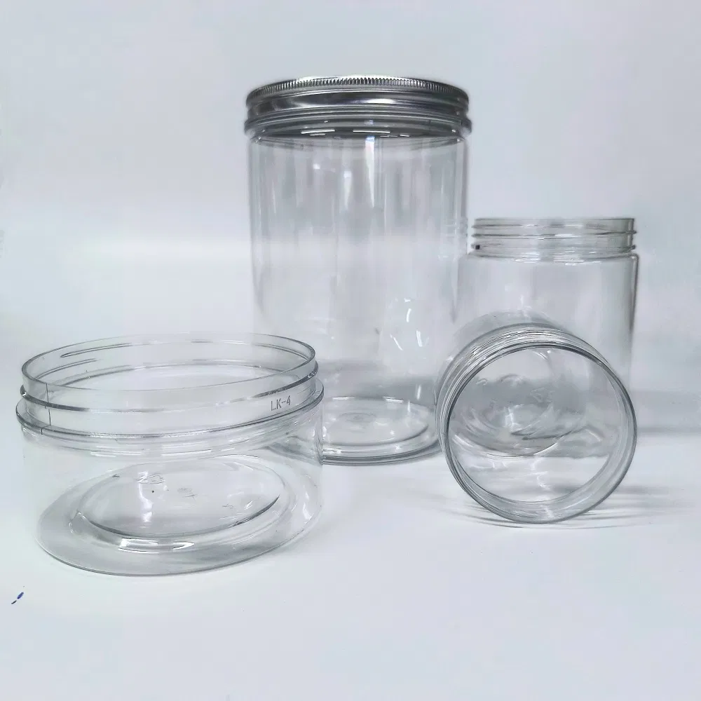 Food-Grade Material Transparent Sealed Jar with Lid Sealing Gasket Moisture-Proof Biscuit Barrel Sealed Storage Jam Pet Plastic Bottle