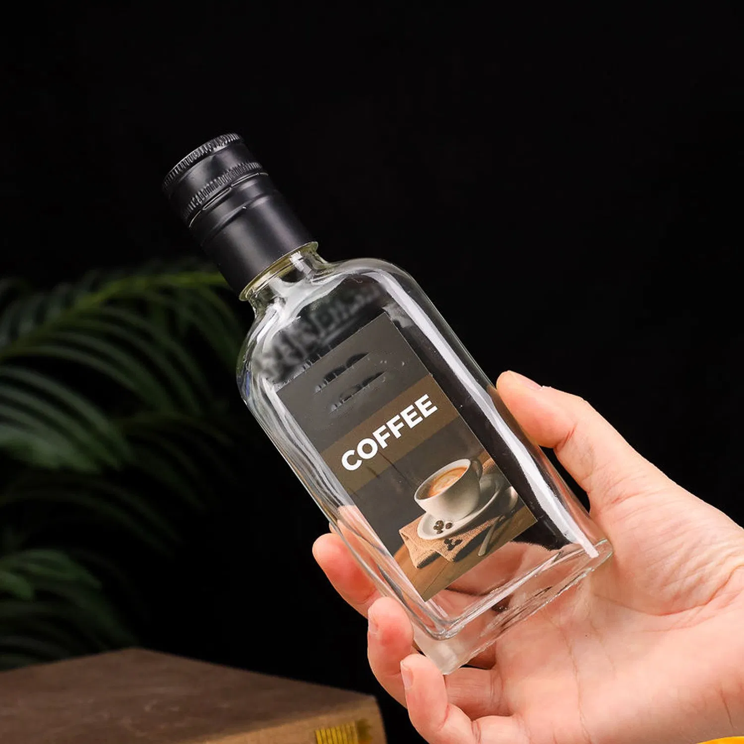 Aluminum Screw Lid Newest Clear Wine Drinking Storage Flask 100ml Liquor Beverage Glass Bottles