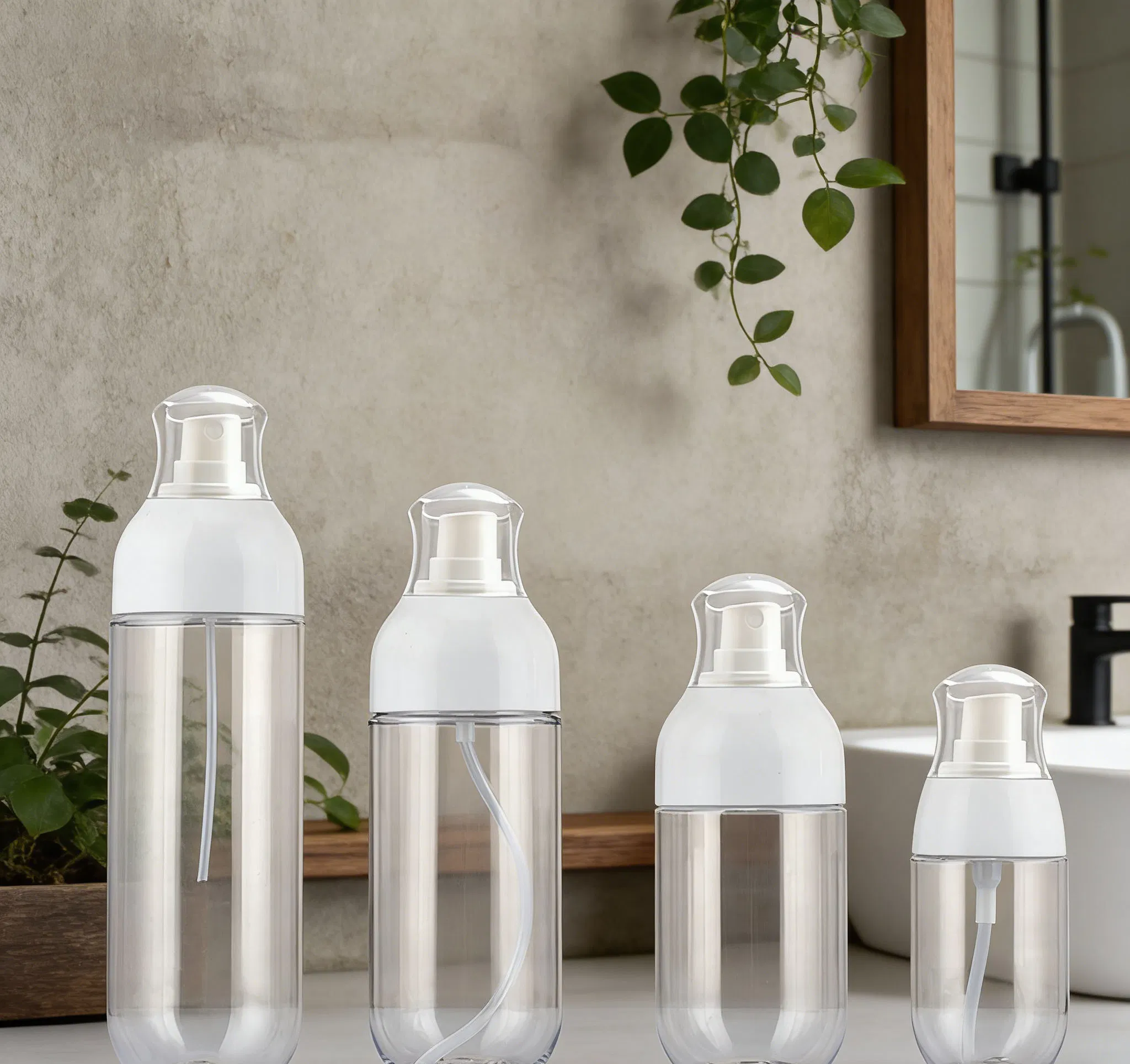 ODM Plastic Transparent 30/50/100/120/150/180ml Travel Size Portable Sprayer Fine Mist Spray Bottle