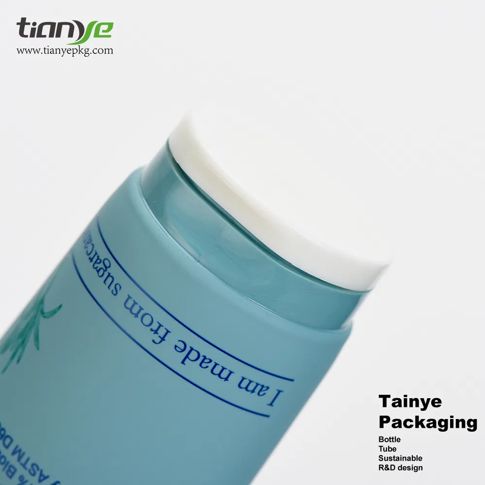 Hi-Tech Lessen Plastic 120ml D40 Sugarcane Sustainable Material Lotion Cream Flip Top Cap Cosmetic Packaging Bottle