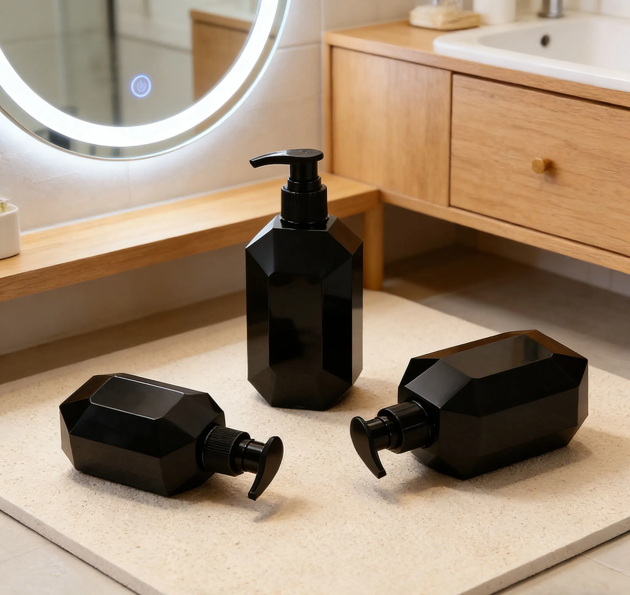 Packaging Cosmetic Liquid Hand Soap Multi-Capacity Pet Plastic Refillable Bottle