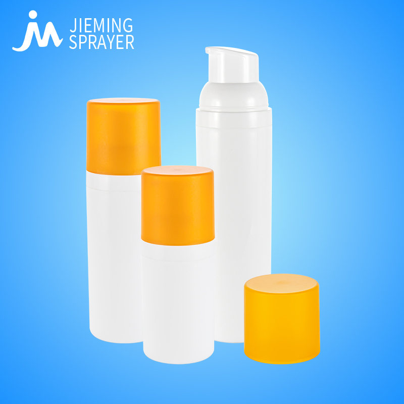 Cosmetic 30ml 50ml 75ml Plastic PP Vacuum Airless Bottle Round Edge Base Shape Snap Pump for Skincare Cream Serum Lotion Airless Bottle