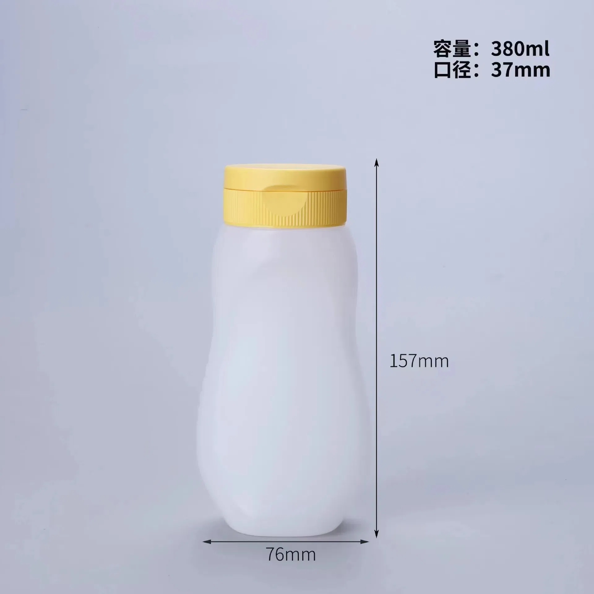 Flip Top Cap/500g PE Plastic Sauce Squeeze Sauce Bottle with Clamshell/Plastic Bottle Cap/Plastic Bottle