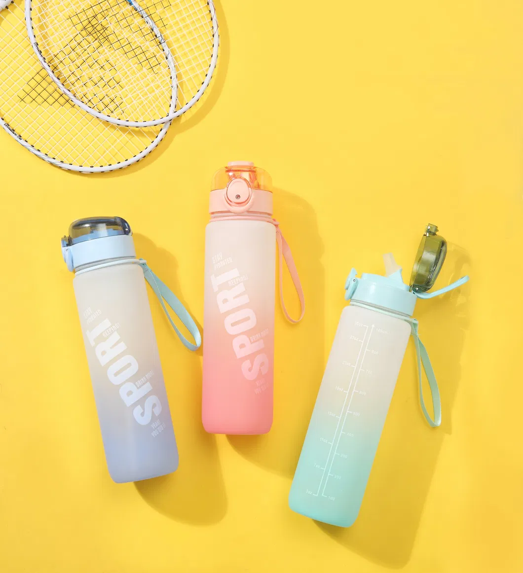 Gradient Colored Plastic Water Bottle 3