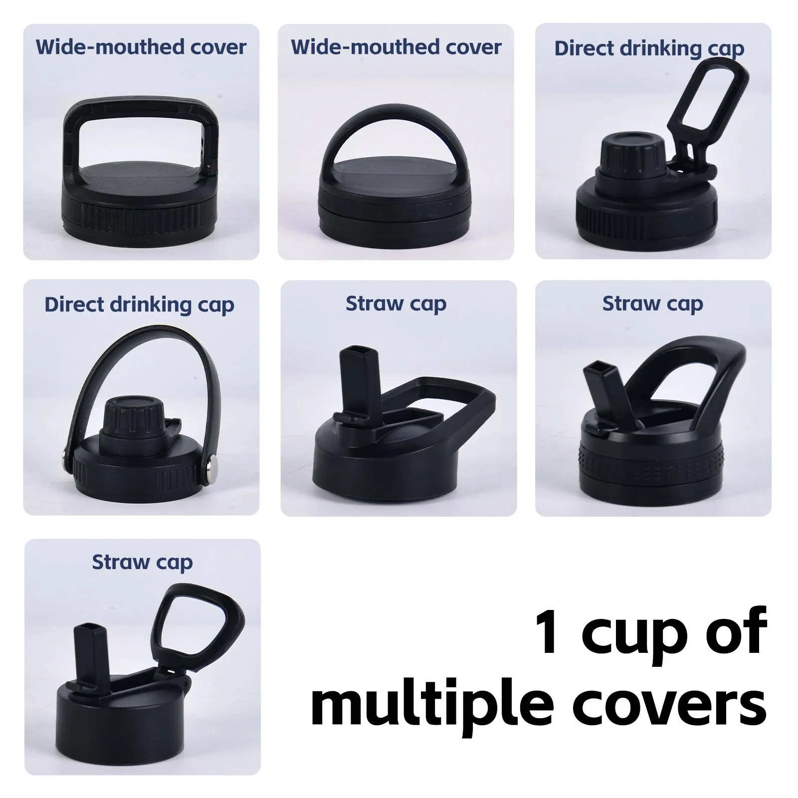 Custom Logo BPA-Free Transparent Plastic Sports Water Bottle Reusable for Drinking Water