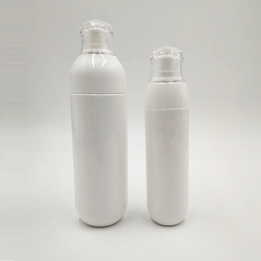 White Portable Cosmetic Empty Refillable Plastic Bottle