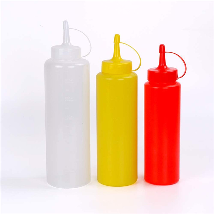 Empty Squeeze Tomato BBQ Chili Hot Sauce Plastic Bottle for Ketchup
