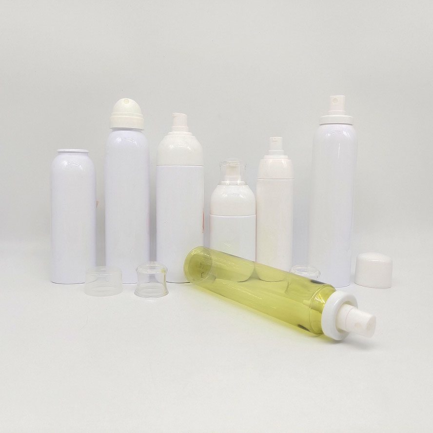 Empty Plastic Pet and PETG Round Cosmetic Packaging Lotion /Hair Spray Bottle