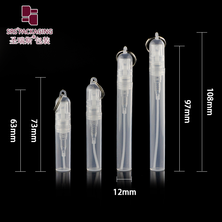 Transparent Fine Mist Spray Pump Refill Essential Oil Perfume Atomizer PETG Clear Lotion Cosmetic Packaging 45ml Plastic Hand Sanitizer Sprayer Bottle