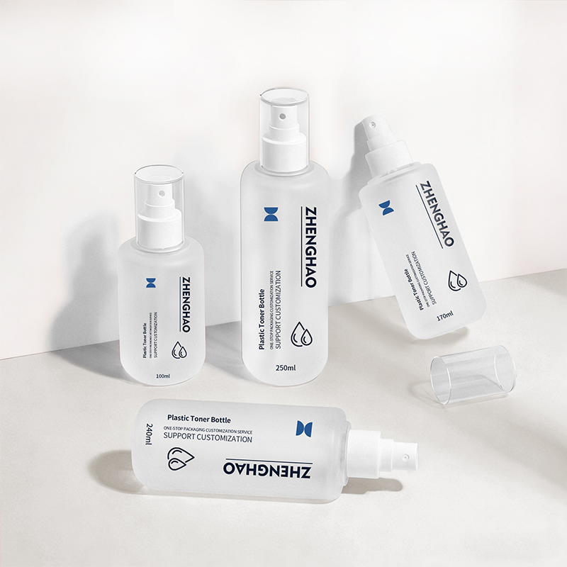 Custom 170ml 250ml Pet Clear Frosted Plastic Cosmetic Fine Mist Spray Toner Bottle for Body Face Skin Care