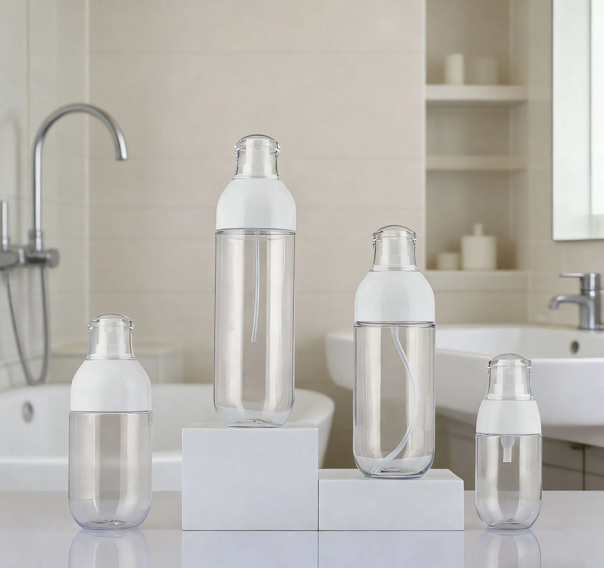 Plastic Cosmetic Packaging 30/50/100/120/150/180ml Leak-Proof Container Fine Mist Spray Bottle