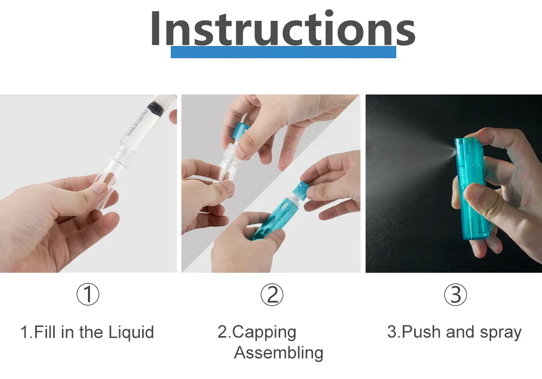 10ml Reusable Plastic Spray Bottle 8