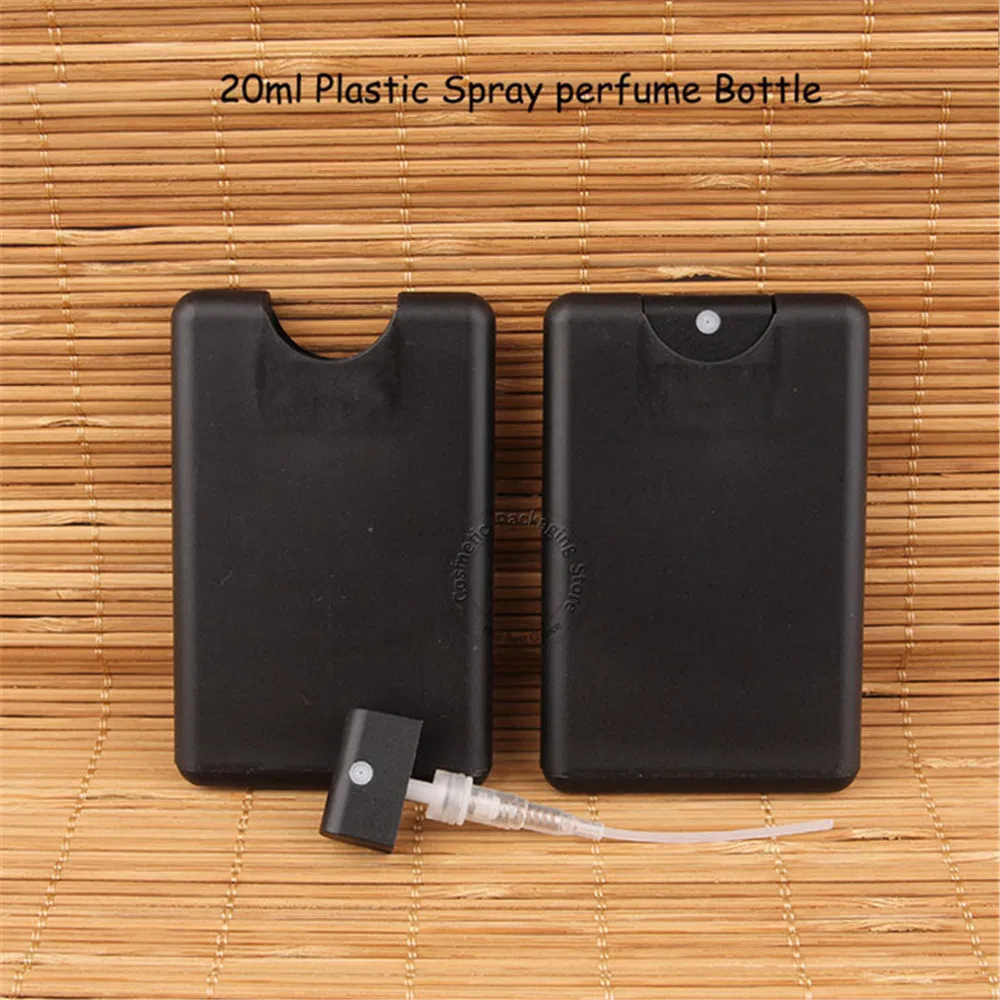 Empty 10ml 20ml 30ml Pocket Hand Sanitizer Bottle White Clear Plastic Perfume Pump Credit Card Flat Spray Bottle