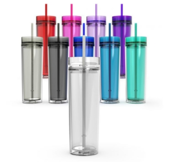 Hot Sale 16 Oz BPA-Free Skinny Plastic Water Bottle