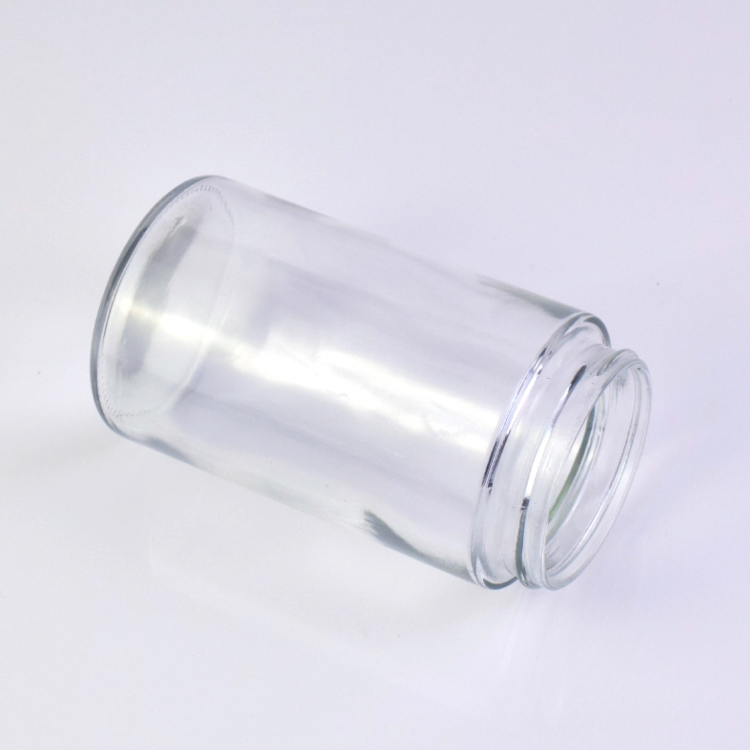Wholesale 10oz 300ml Round Wide Mouth Glass Jar for Flower Food Storage Jar Packing with Plastic Lid