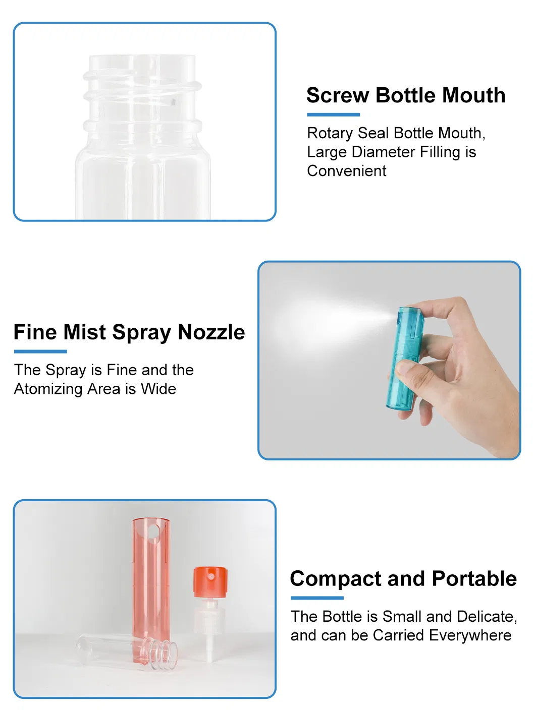 10ml Reusable Plastic Spray Bottle 3