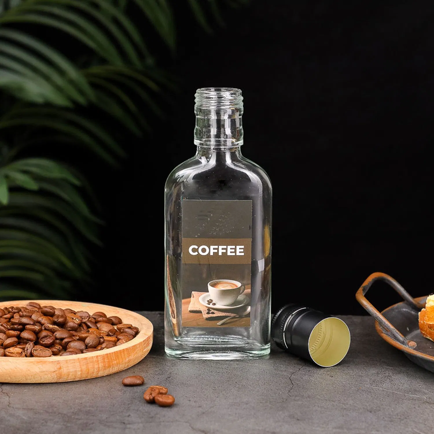 Aluminum Screw Lid Newest Clear Wine Drinking Storage Flask 100ml Liquor Beverage Glass Bottles