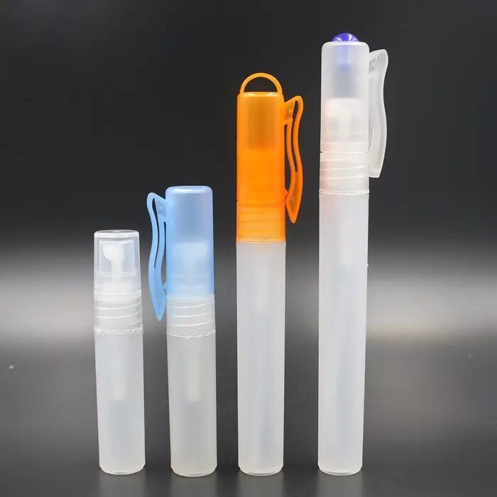 Empty Refillable Perfume Hand Sanitizer 5ml 8ml 10ml Pen Shape Travel Size Plastic Spray Bottle