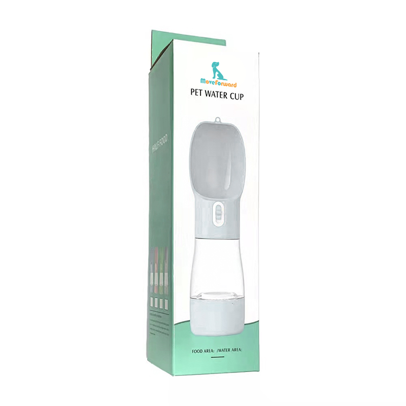 Multifunctional Portable Leak Proof Dispenser Food Grade Plastic Dog Water Bowl Bottle for Walking Hiking Travel