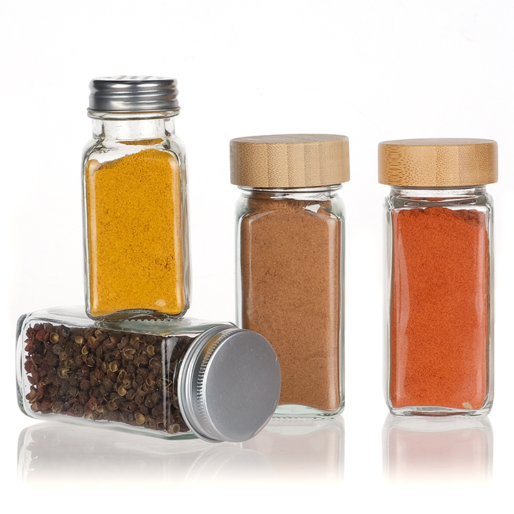 Transparent Seasoning Jars Spice Bottle with Plastic Shaker and Lid