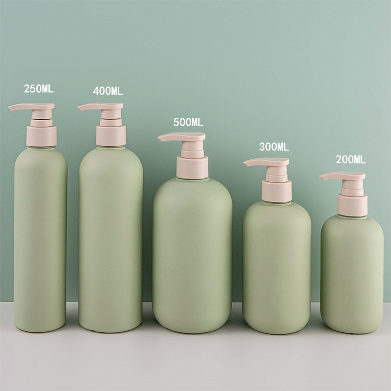 300ml Empty Plastic Cosmetic Shampoo Bottles with Flip Top Cap and Soap Pumps