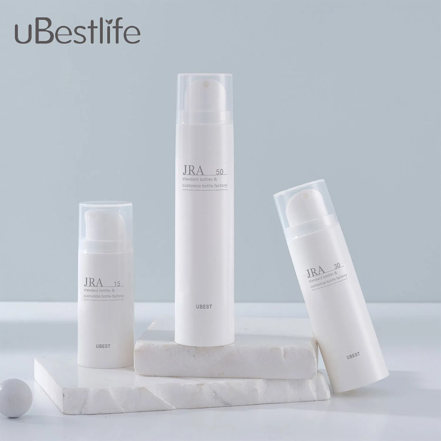 Jra 15ml 30ml 50ml Cosmetics Packaging Plastic Spray Pump Bottles for Perfume Essential Oil Skin Care Serum