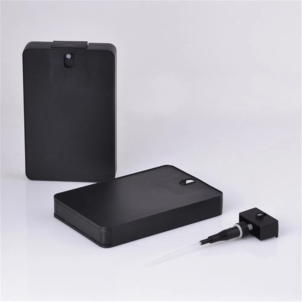 Empty 10ml 20ml 30ml Pocket Hand Sanitizer Bottle White Clear Plastic Perfume Pump Credit Card Flat Spray Bottle