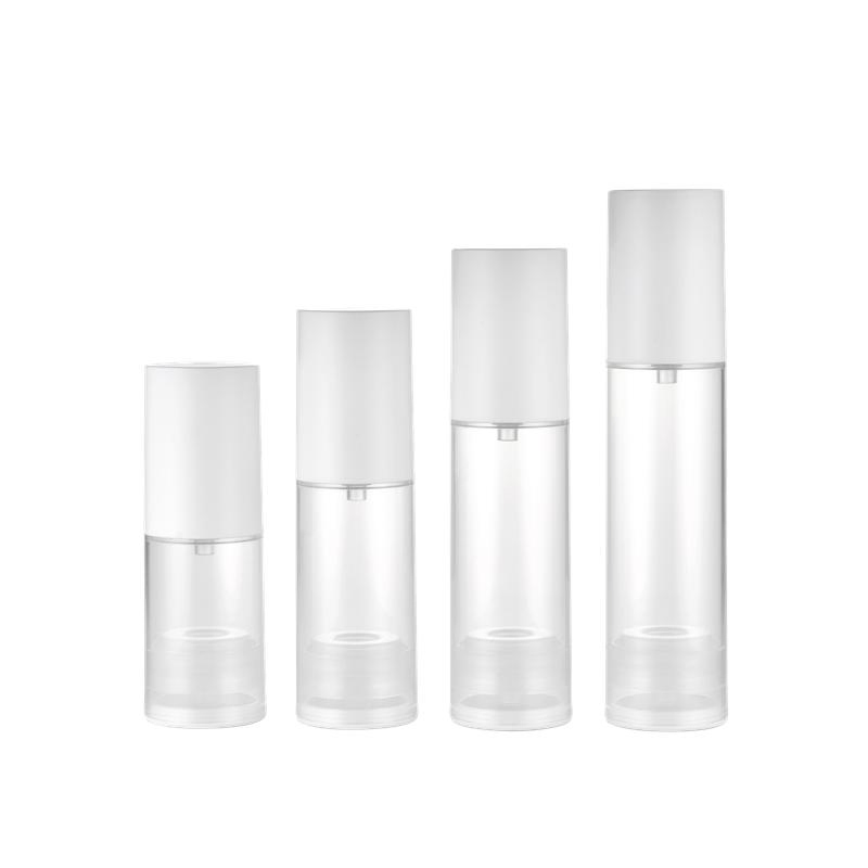 New Design Refillable Plastic Cosmetic Airless Bottle with Lotion Transparent PP Bottle