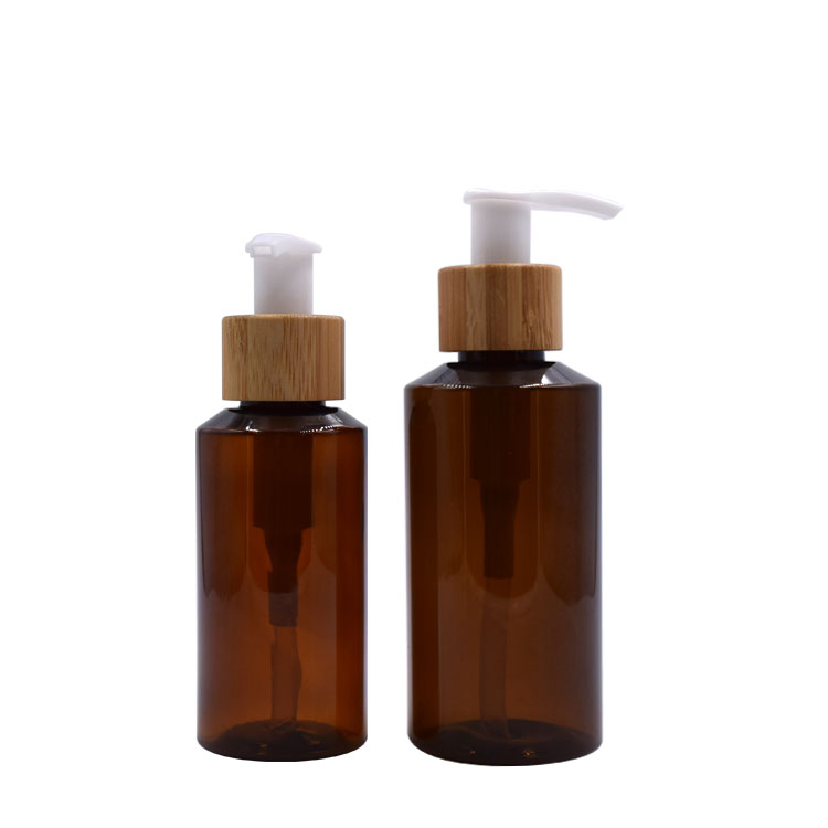 30ml Colored Pet Plastic Bottle with Bamboo Cap