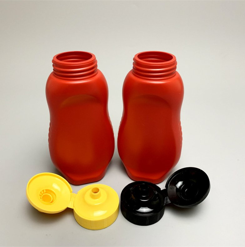 380ml Hot Filled Plastic Squeeze Sauce Bottle with Flip Cap