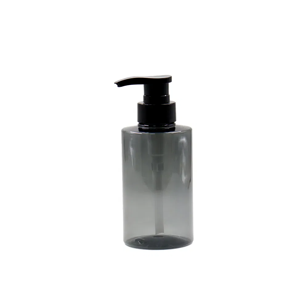 Custom Shampoo Plastic Pump Refillable Blue Lotion Bottle Cosmetic Packaging