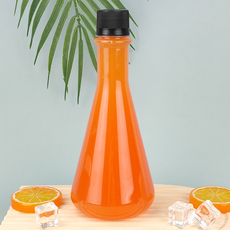 Custom Hot Selling 12 Oz Disposable Clear Food Grade Pet Plastic Juice Beverage Bottle with Tamper Proof Cap Drinking Bottle Plastic
