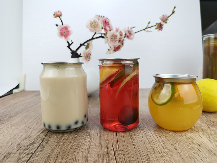 Custom Plastic Pet Can Transparent Custom Cup for Cold Drink Soda Soft Carbonated Beverage Bottle