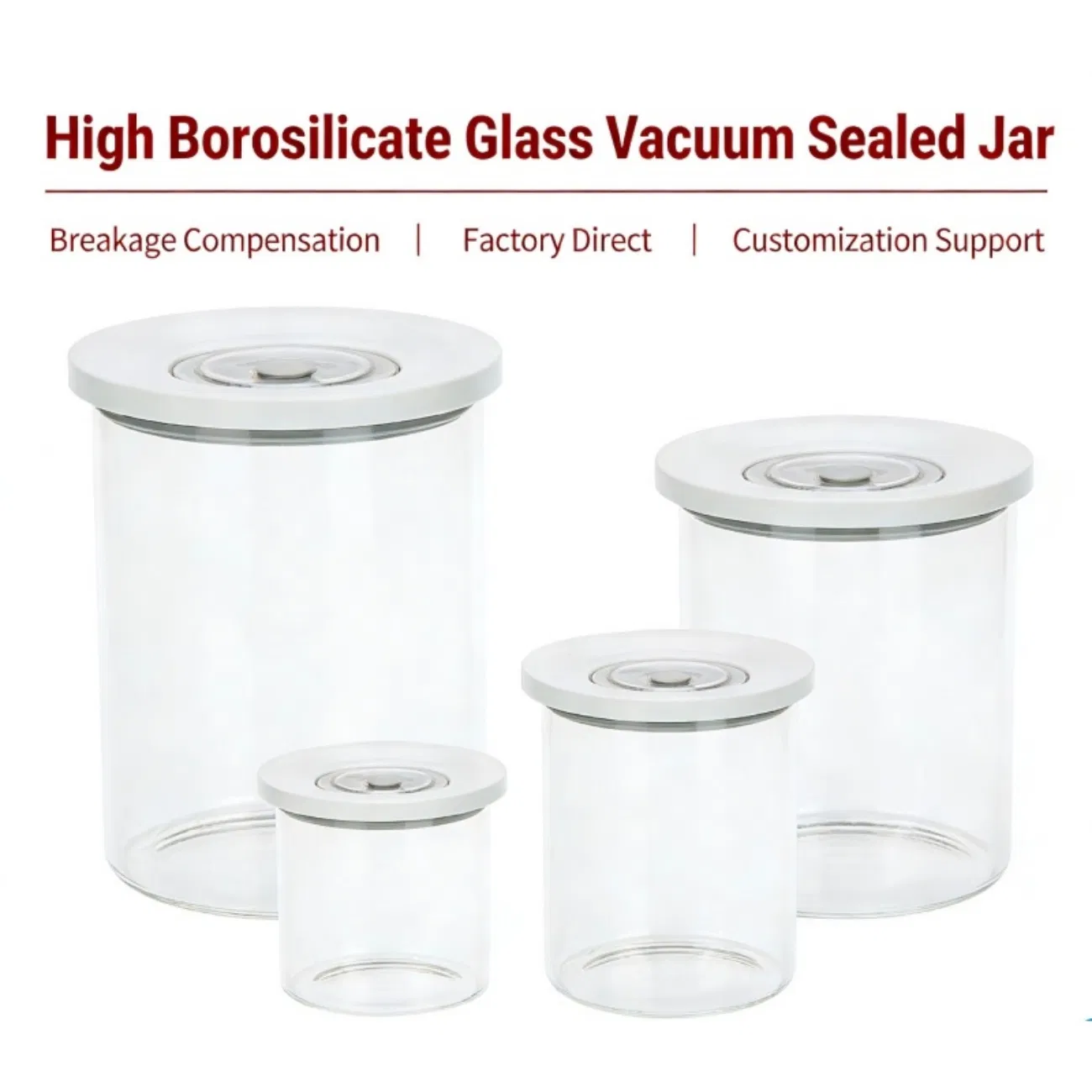 Drop-Resistant Pest Resistant Wide Mouth Space-Saving Food Storage Plastic Jar