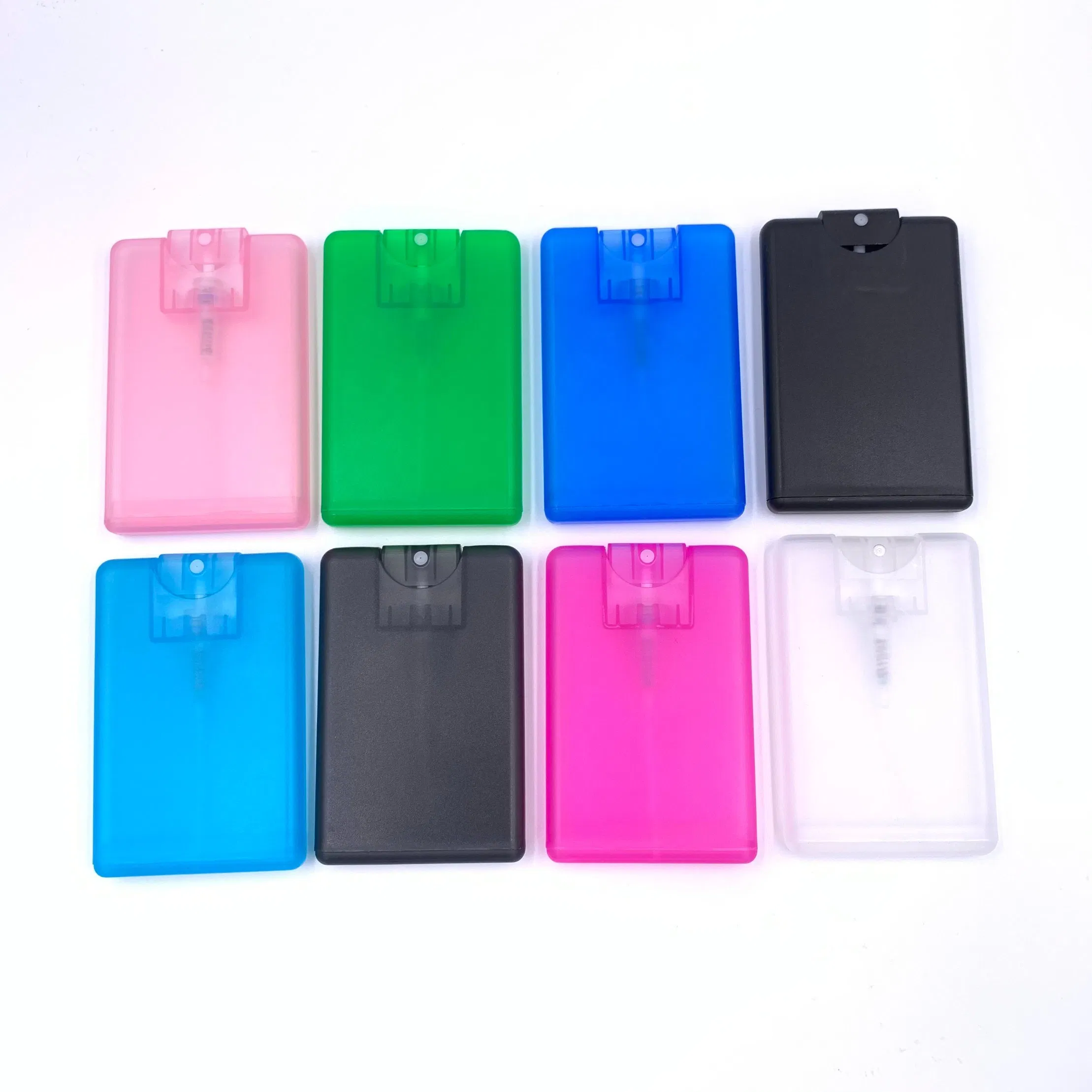 Custom Flat-Shoulder Square Travel Size 20ml Plastic Pocket Spray Bottle Credit Card