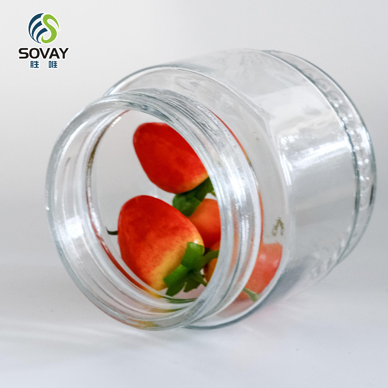 300ml 550ml Customized Wide Mouth Gallon Mason Glass Jar for Pickled Food Storage with Plastic Lid
