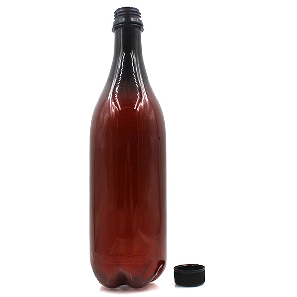 Customized Disposable Drinks Bottle Packaging 800ml Empty Amber Clear Pet Plastic Bottles for Carbonated Drinks