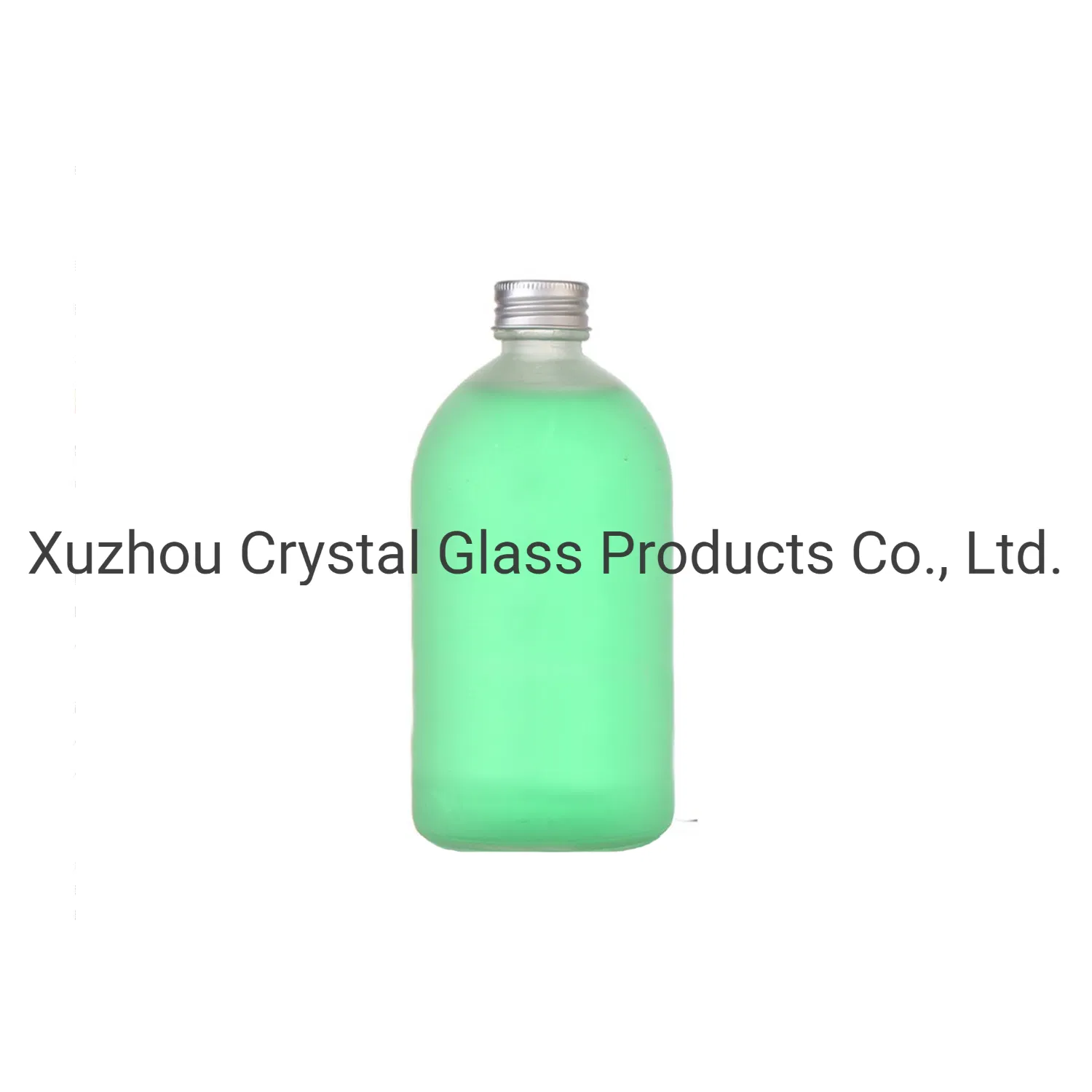 Frosted 350ml Juice Milk Kombucha Glass Bottle with Aluminum Lid