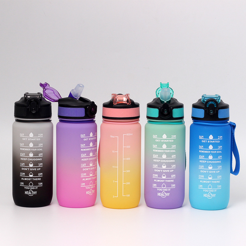 Reusable Plastic Tritan Custom Air Motivational BPA Free 32oz Gym Gallon Sport Water Bottle with Time Marker