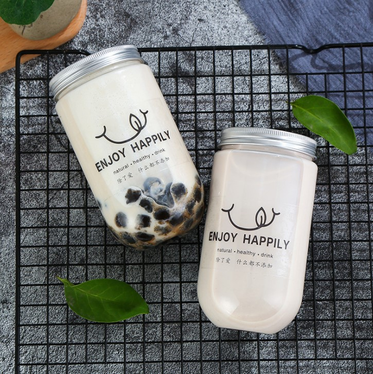 350ml 500ml Milk Tea Beverage Bottle Disposable Pet Milk Tea Bottle