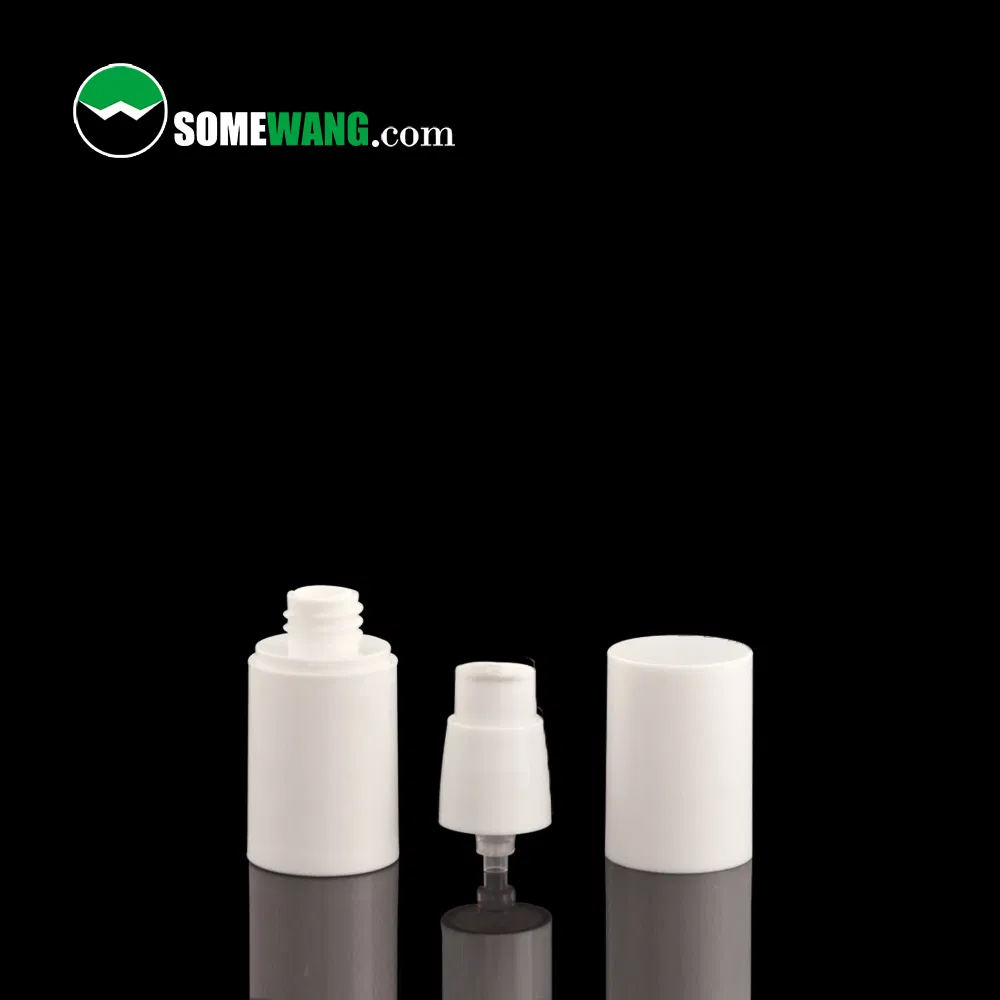 Somewang Custom Printing Travel Size 15ml 20ml 30ml 40ml 50ml PP Plastic Airless Pump Bottle with Cover Cosmetic Lotion Bottle