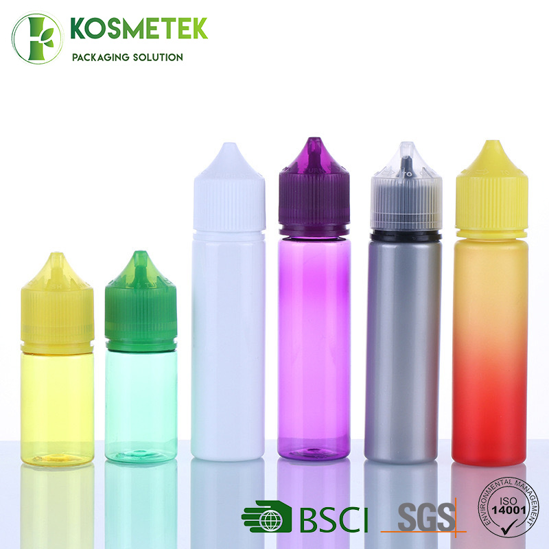 10ml/30ml/50ml/60ml/100ml/120ml Empty Pet Plastic E Liquid Oil Packaging Squeeze Bottle