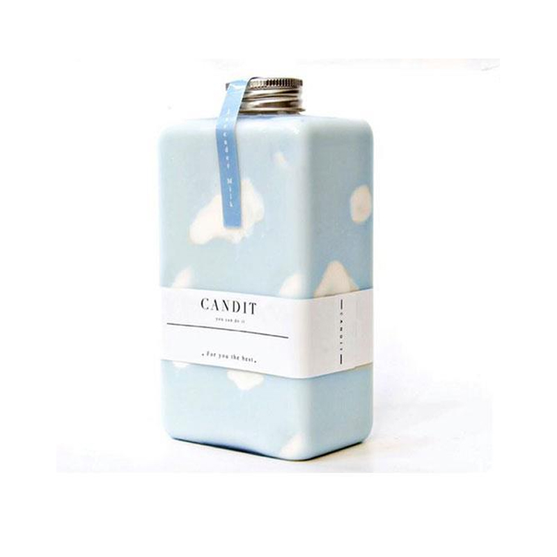 Square Pet Plastic Beverage Bottle for Milk Tea Juice Beverage Cold Coffee