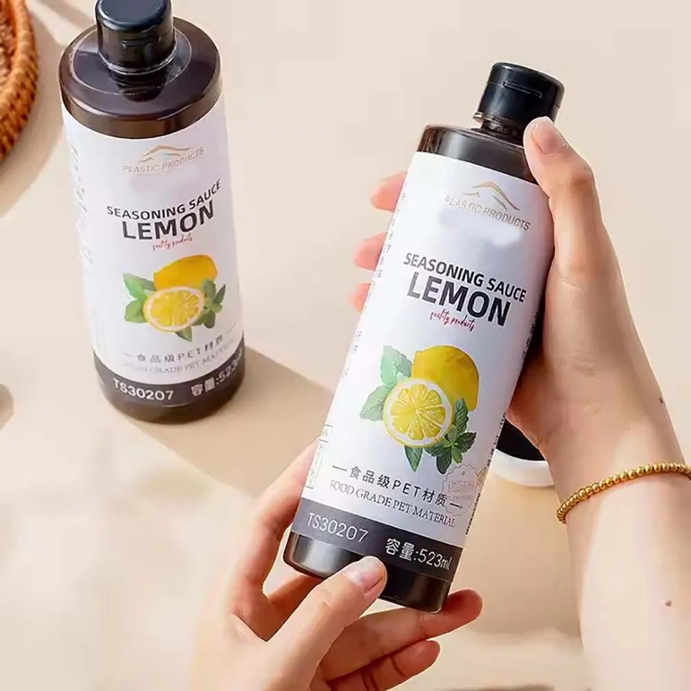 Pet Clear Condiments Squeeze Soy Sauce Plastic Oil and Vinegar Bottle